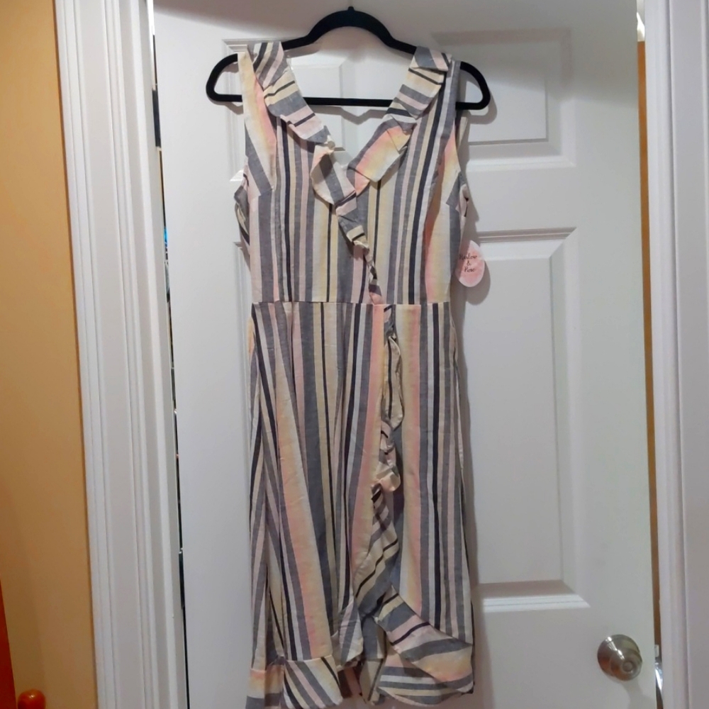 Striped summer dress made in India